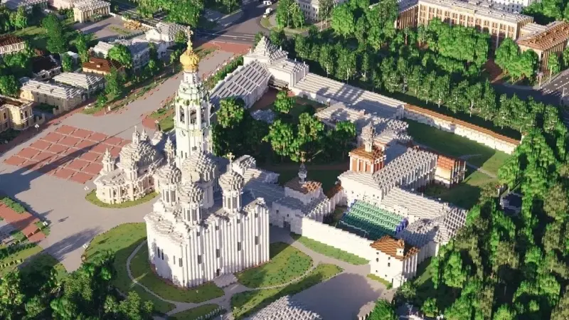 Центр Вологды воссоздали в Minecraft