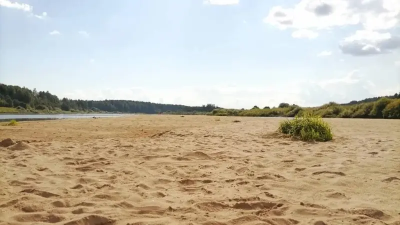 Пляж на реке Кубена